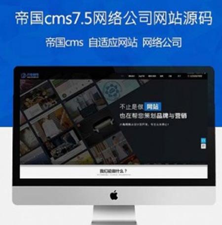 帝国CMS网站建设品牌营销服务类企业网站模板 简洁大气自适应手机端